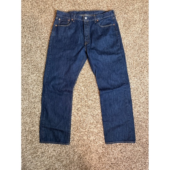 Levi's Other - Levis 501 Original Fit Mens Dark Wash Indigo Straight Leg Button Fly Jeans 38x30